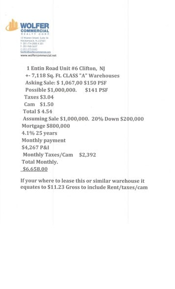 More Photos Of 1 Entin Rd, Clifton Manufacturing For Lease