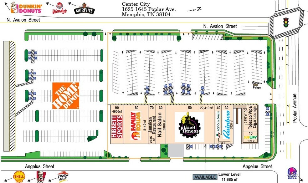 More Photos Of 1627 Poplar Ave, Memphis Unknown For Lease