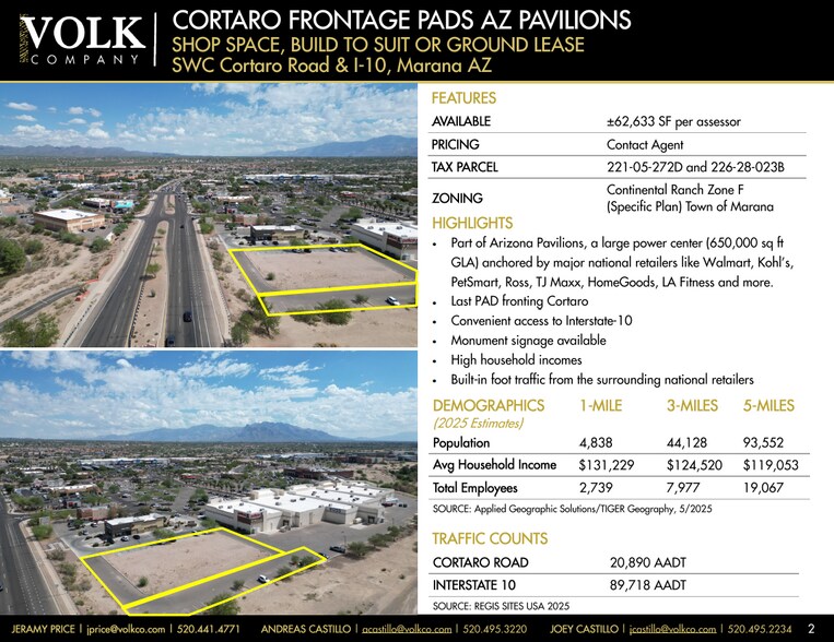 More Photos Of SWC N Cortaro & I-10 Rd, Tucson General Retail For Lease