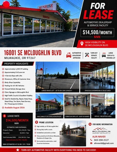 Primary Photo Of 16001 SE Mcloughlin Blvd, Milwaukie Auto Repair For Lease