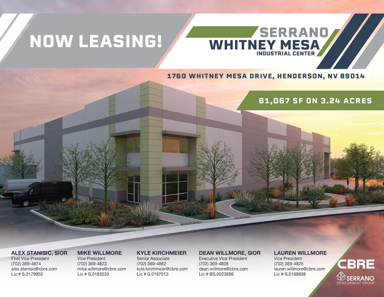 Primary Photo Of 1760 Whitney Mesa Dr, Henderson Warehouse For Lease