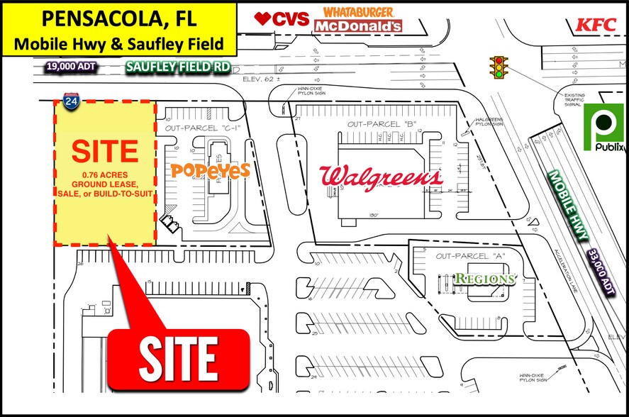 More Photos Of 4515 Saufley Field Rd, Pensacola Land For Lease