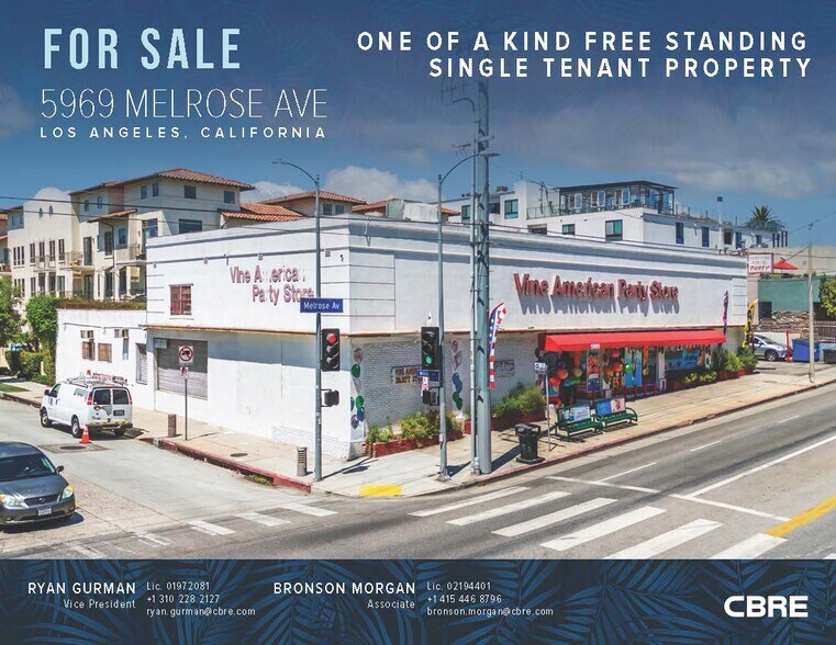 Primary Photo Of 5969 Melrose Ave, Los Angeles Freestanding For Sale