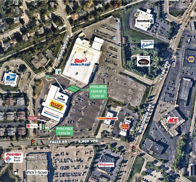 More Photos Of 1771-1827 Wisconsin Ave, Grafton Unknown For Lease