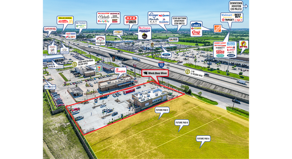 More Photos Of 4021 Interstate 10, Baytown General Retail For Sale