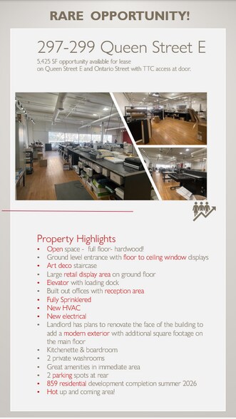 More Photos Of 297-299 Queen St E, Toronto Storefront For Lease
