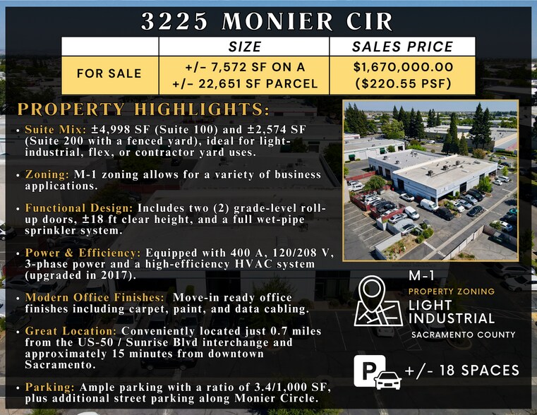 More Photos Of 3225 Monier Cir, Rancho Cordova Flex For Lease