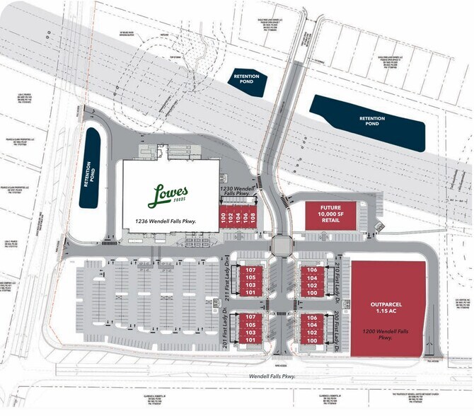 More Photos Of 1236 Wendell Falls Pky, Wendell Storefront For Lease