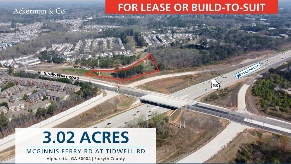 More Photos Of McGinnia Ferry Rd & Tidewell Rd, Alpharetta Land For Lease