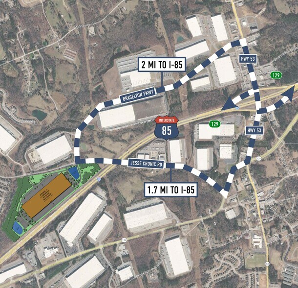 More Photos Of 1492 Jesse Cronic Rd, Braselton Industrial For Lease