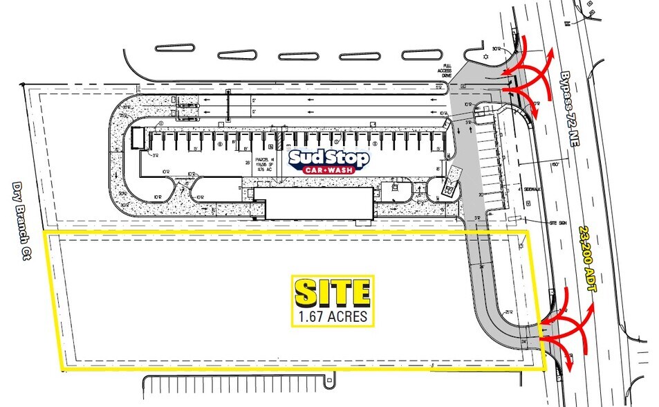 More Photos Of 1405 Bypass 72 NE, Greenwood Land For Lease