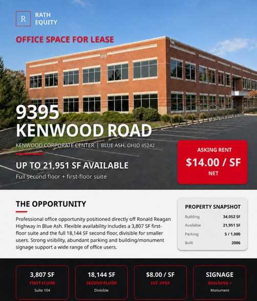 Primary Photo Of 9395 Kenwood Rd, Blue Ash Medical For Lease
