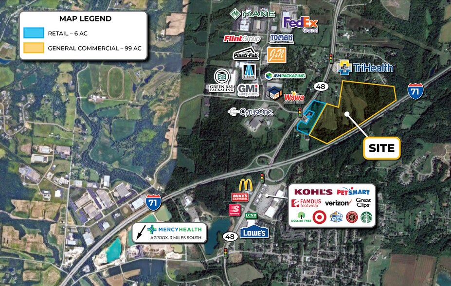 More Photos Of Route 48 & I-71 @ I-71, South Lebanon Land For Sale