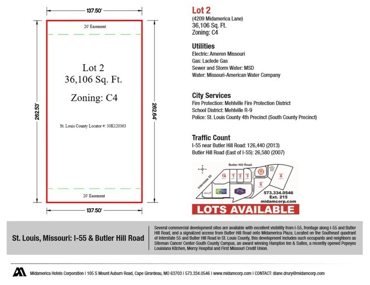 More Photos Of 4209 Midamerica Ln, Saint Louis Land For Lease