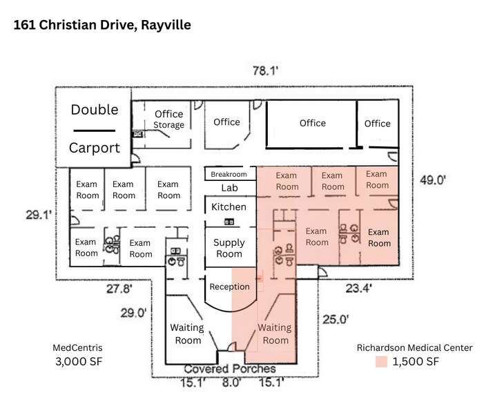 More Photos Of 161 Christian Dr, Rayville Medical For Sale
