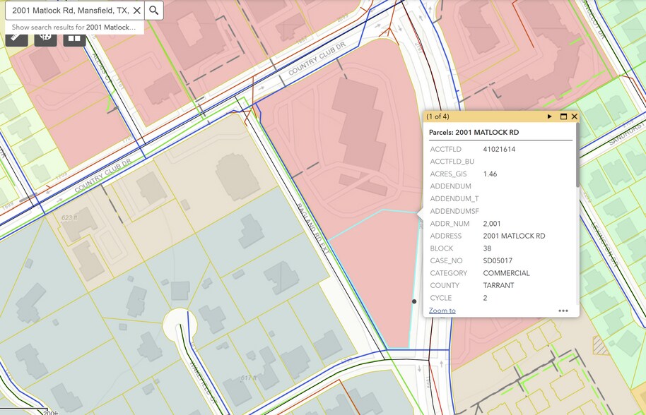 More Photos Of 2001 Matlock Rd, Mansfield Land For Sale