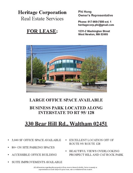 More Photos Of 330 Bear Hill Rd, Waltham Office For Lease