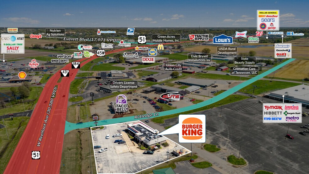 More Photos Of 1700 W Reelfoot Ave, Union City Restaurant For Sale