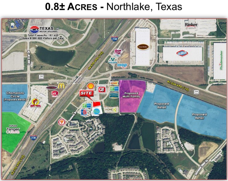 More Photos Of SEQ I-35W & Highway 114 Hwy Raceway drive, Northlake Land For Sale