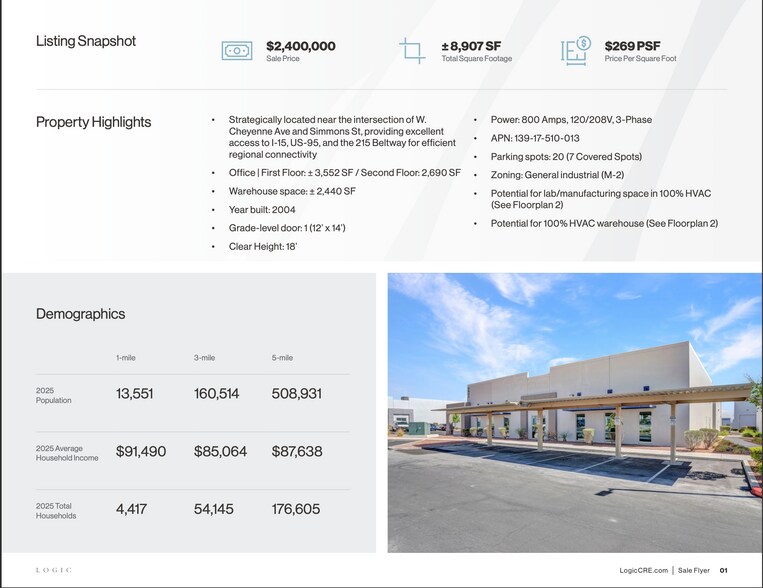 More Photos Of 2645 W Cheyenne Ave, North Las Vegas Research And Development For Sale
