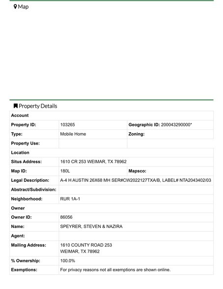 More Photos Of 1610 County Road 253, Weimar Trailer Camper Park For Sale