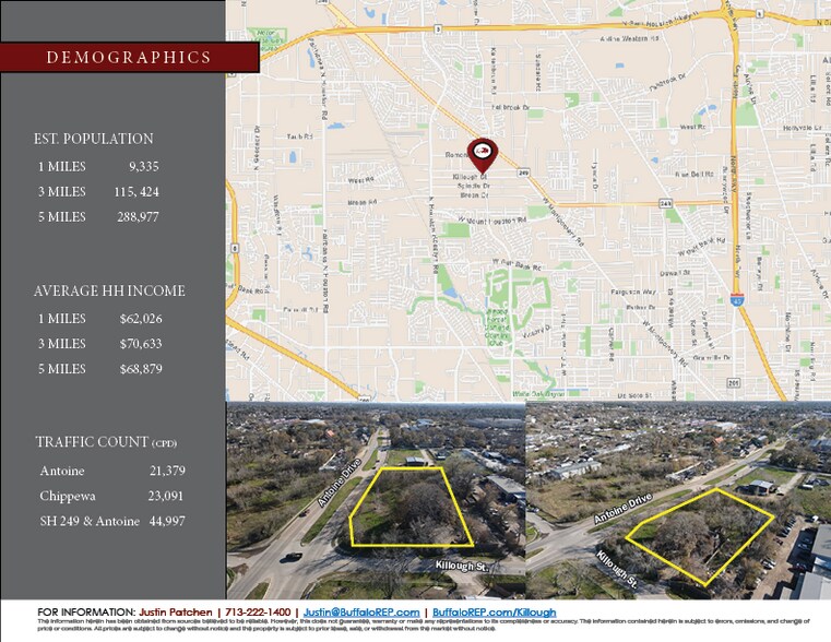 More Photos Of SW Corner of Antoine Dr. & Killough St, Houston Land For Sale