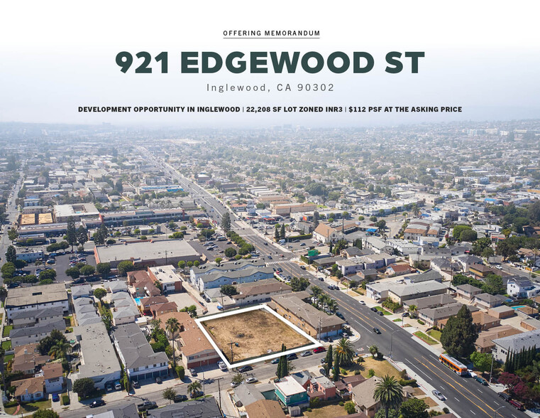 Primary Photo Of 921 Edgewood St, Inglewood Land For Sale