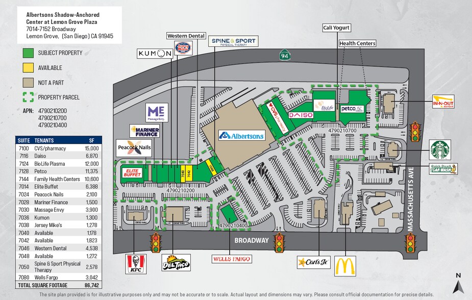 More Photos Of 7014-7050 Broadway, Lemon Grove General Retail For Sale