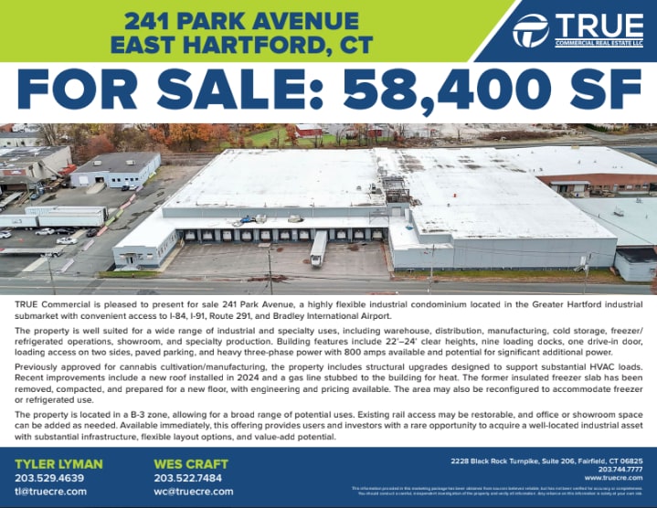 Primary Photo Of 241 Park Ave, East Hartford Manufacturing For Sale