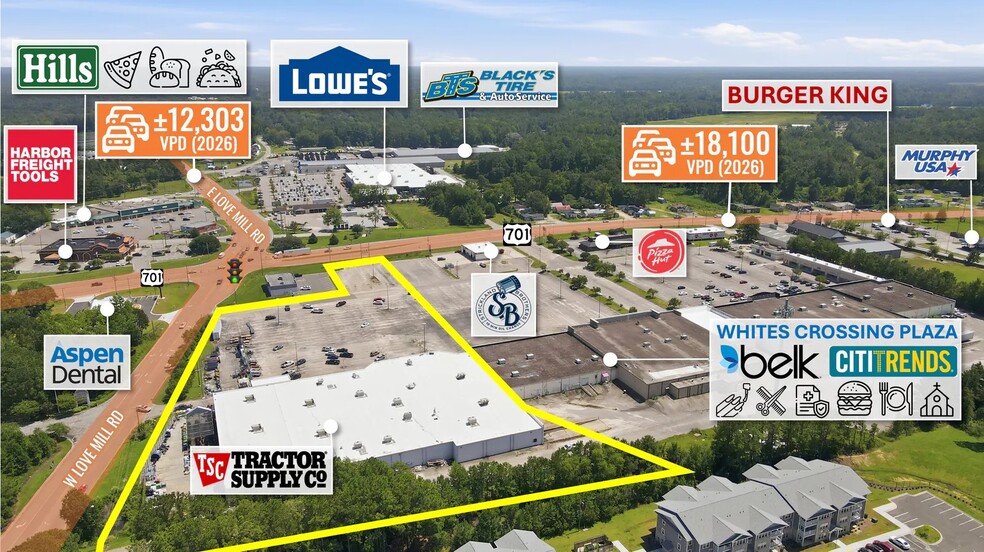More Photos Of 28 Whites Crossing Plaza, Whiteville General Retail For Sale