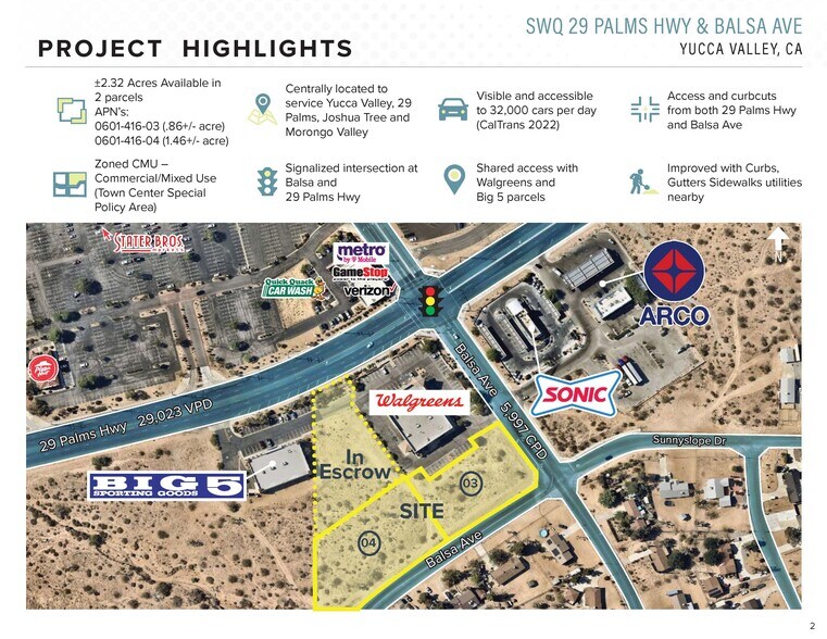 More Photos Of 29 Palms Hwy (Hwy 62) & Balsa ave, Yucca Valley Land For Lease