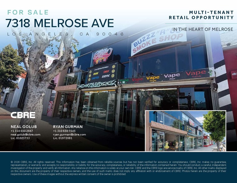 More Photos Of 7318 Melrose Ave, Los Angeles Storefront Retail Office For Sale