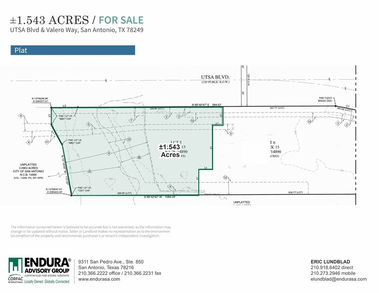 More Photos Of UTSA Blvd & Valero Way, San Antonio Land For Sale