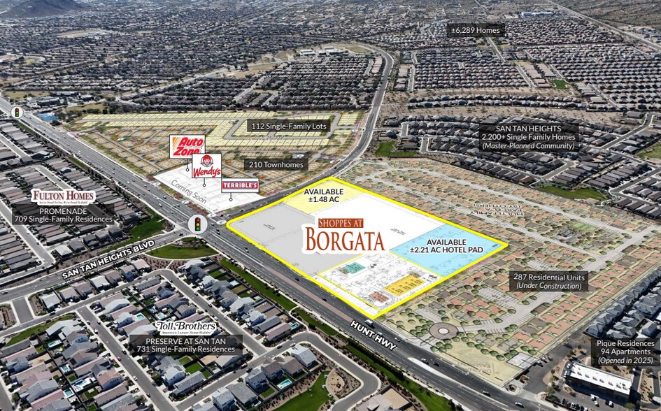 Primary Photo Of SWC Hunt Hwy & Spring Valley, Queen Creek Storefront For Lease