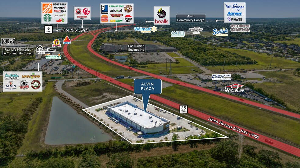 More Photos Of 1468 S Bypass 35 Hwy, Alvin Storefront For Sale