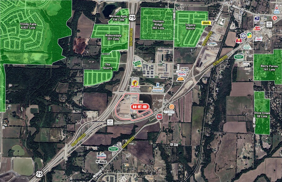 More Photos Of NEC US 75 & SH 121, Melissa Storefront For Lease