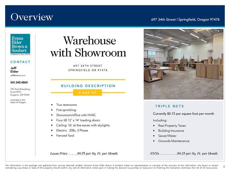 More Photos Of 697 34th St, Springfield Warehouse For Lease