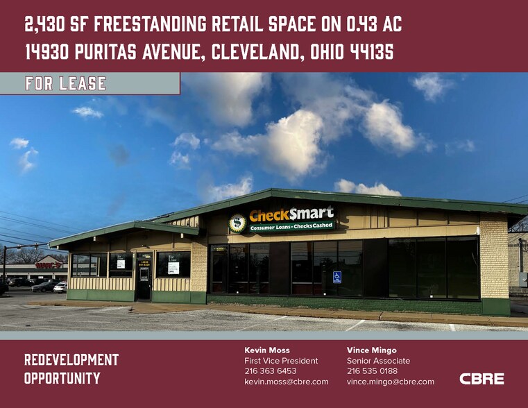 Primary Photo Of 14930 Puritas Ave, Cleveland Freestanding For Lease