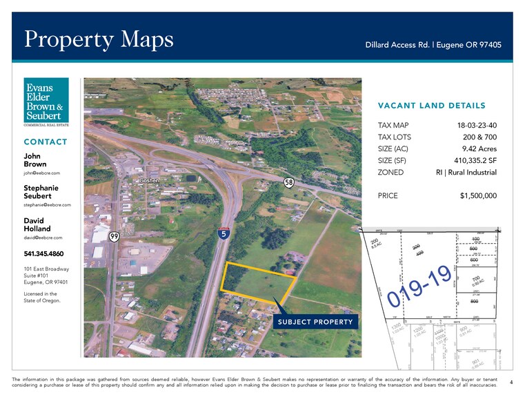 More Photos Of Dillard Access Road Land, Eugene Land For Sale