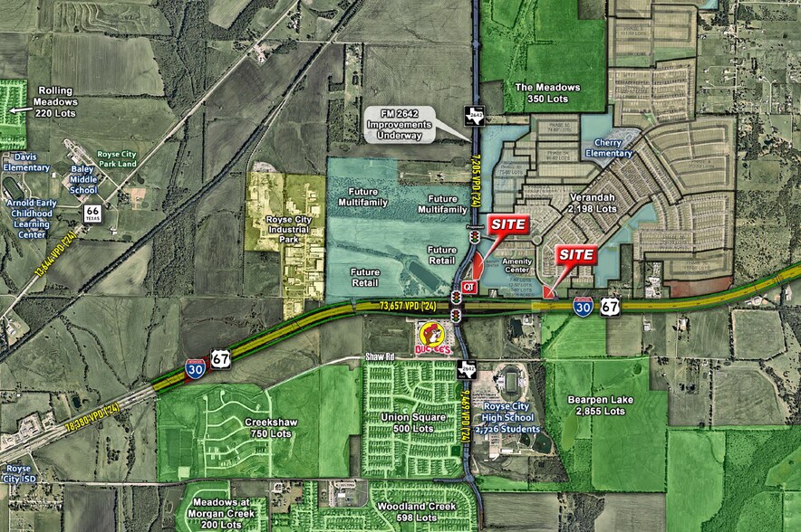 More Photos Of NEQ of I-30 & FM 2642, Royse City Land For Sale