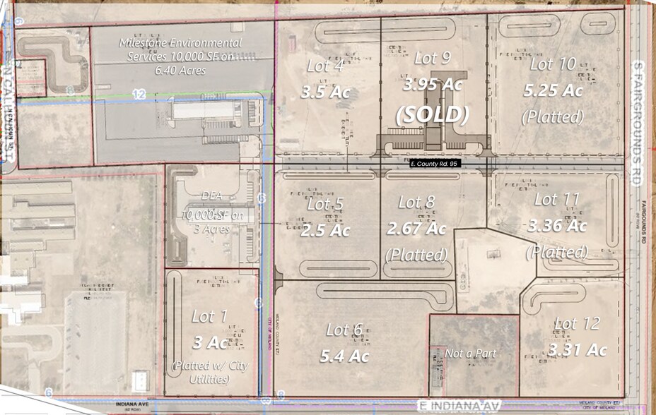 More Photos Of NW Corner of S. Fairgrounds Rd. and Indiana Ave., Midland Land For Sale