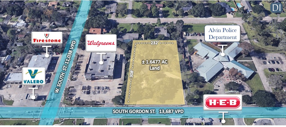 Primary Photo Of 1610 S Gordon St, Alvin Land For Sale