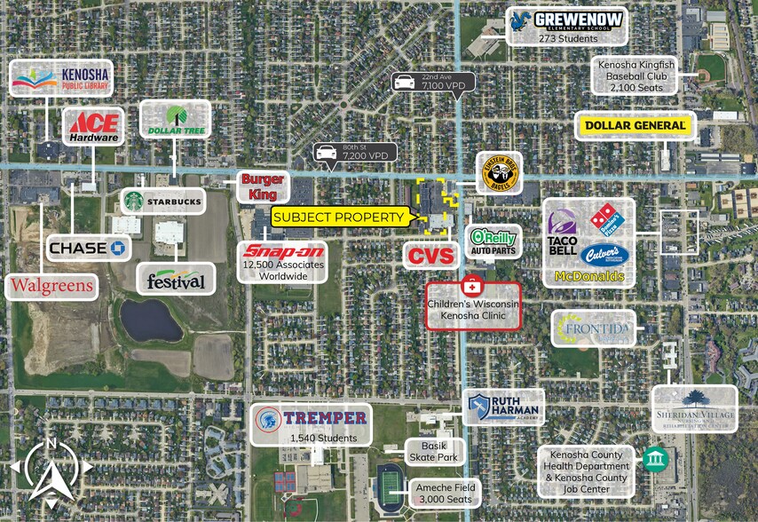 More Photos Of 2209-2215 80th St, Kenosha Freestanding For Sale