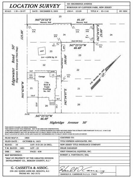 More Photos Of 501 Highridge Ave, Cliffside Park Land For Sale