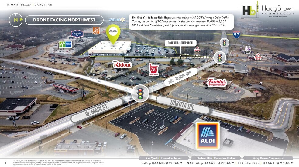 More Photos Of 1 Kmart Plz, Cabot Freestanding For Lease