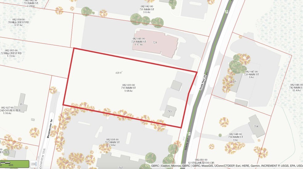 Primary Photo Of 715-717 Main St, Monroe Land For Sale