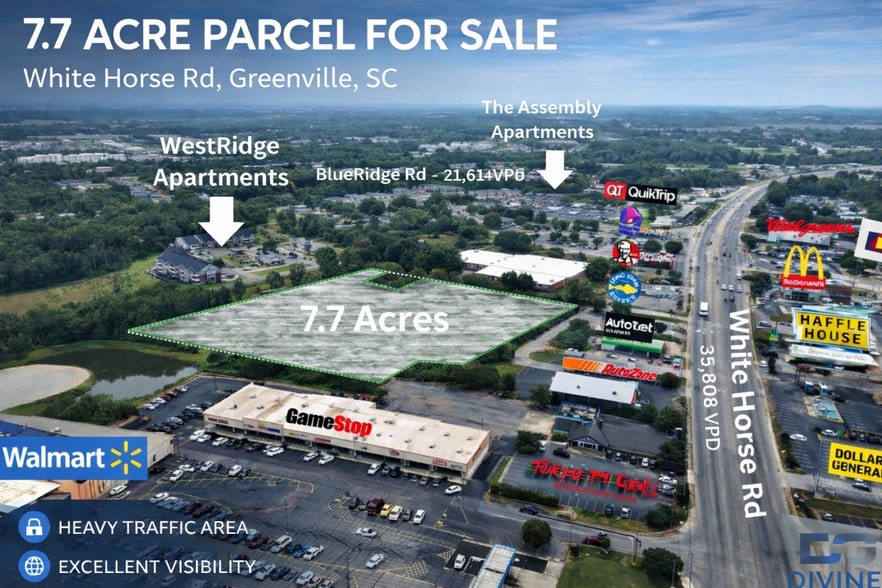 Primary Photo Of White Horse Rd Development Parcel, Greenville Land For Sale