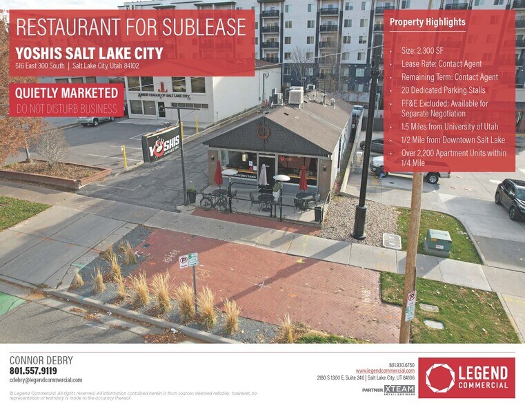 Primary Photo Of 516 E 300 S, Salt Lake City Restaurant For Lease