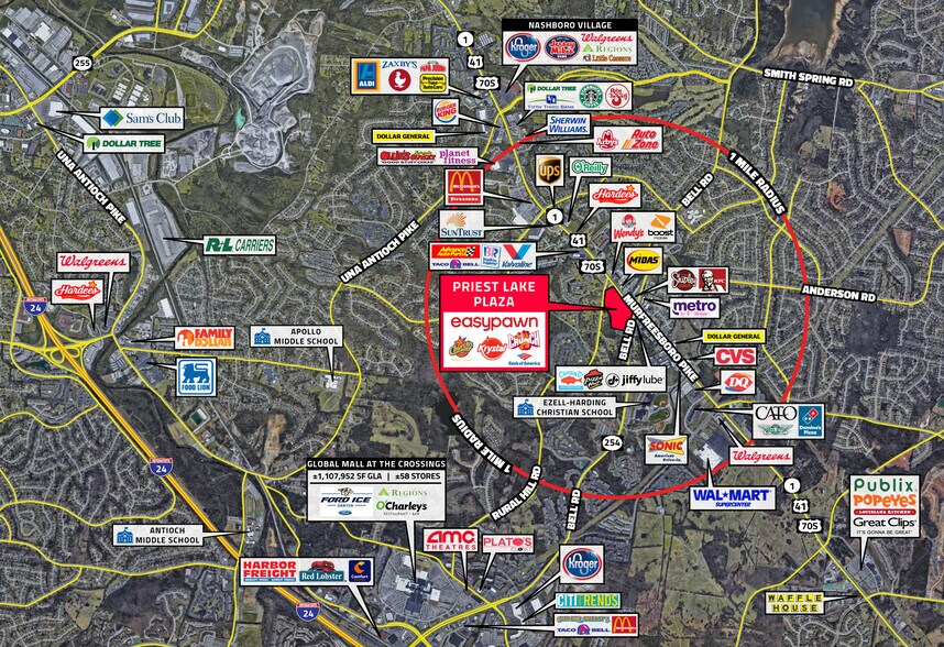 More Photos Of 2609-2695 Murfreesboro Pike, Nashville General Retail For Lease