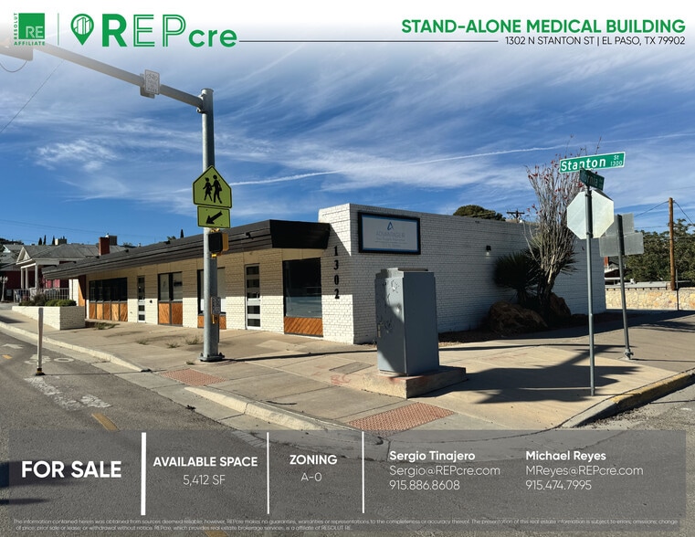 Primary Photo Of 1302 N Stanton St, El Paso Medical For Sale